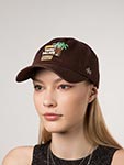 Бейсболка AMERICAN NEEDLE арт. SMU674A-TWINP Twin Palms Village (темно-коричневый)